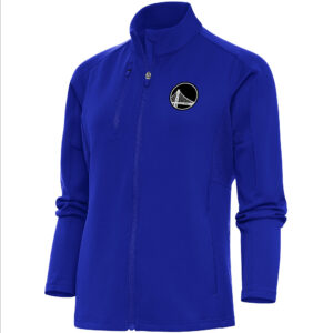 Women's Antigua  Royal Golden State Warriors Brushed Metallic Generation Full-Zip Jacket