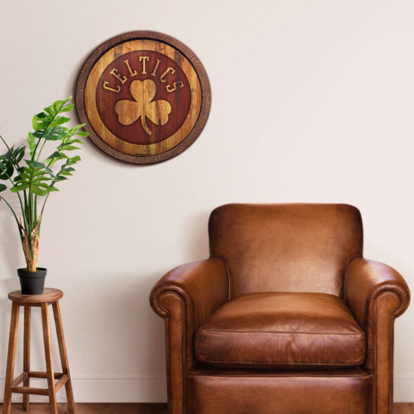 Boston Celtics 20.25'' Faux Barrel Top Sign - Image 11