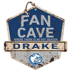 Drake Bulldogs 20" x 20" Fan Cave Badge Sign