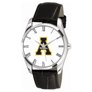 Men's  Black Appalachian State Mountaineers Berkeley Leather Watch