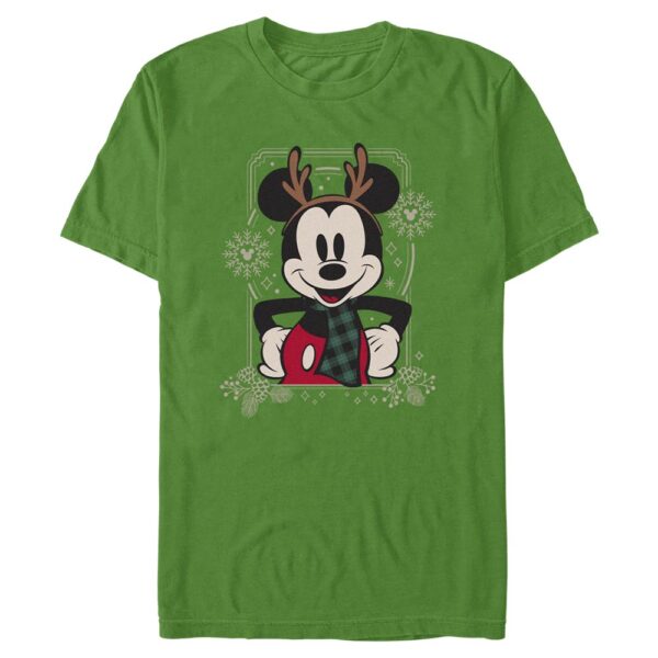 Men's Mad Engine Mickey Mouse Kelly Green Mickey & Friends Winter Graphic T-Shirt