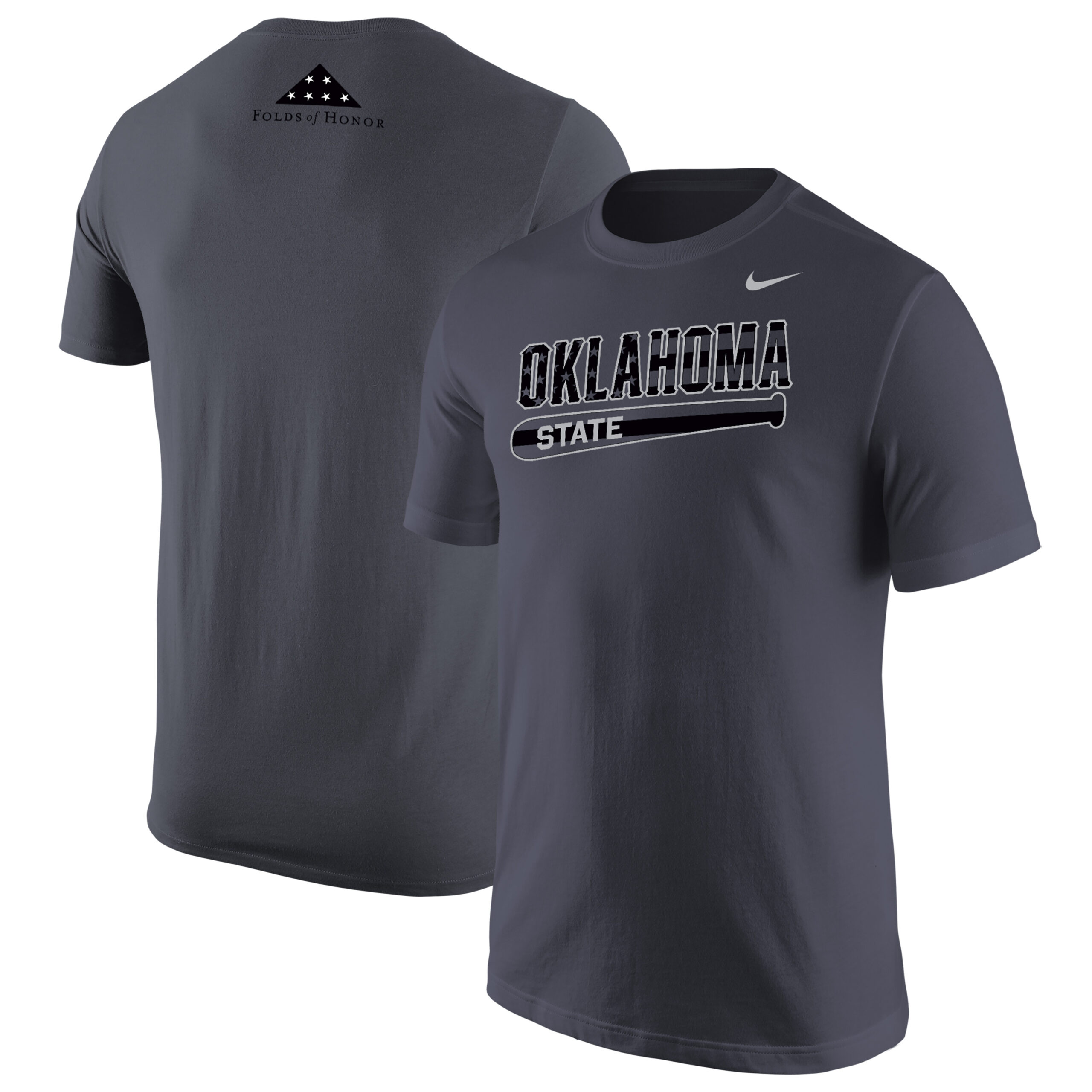 Men's Nike Anthracite Oklahoma State Cowboys Folds of Honor T-Shirt - Image 4