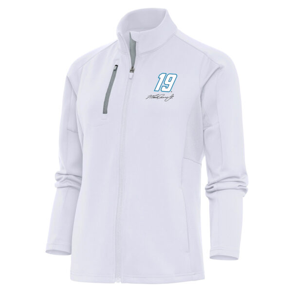 Women's Antigua  White Martin Truex Jr Generation Full-Zip Jacket