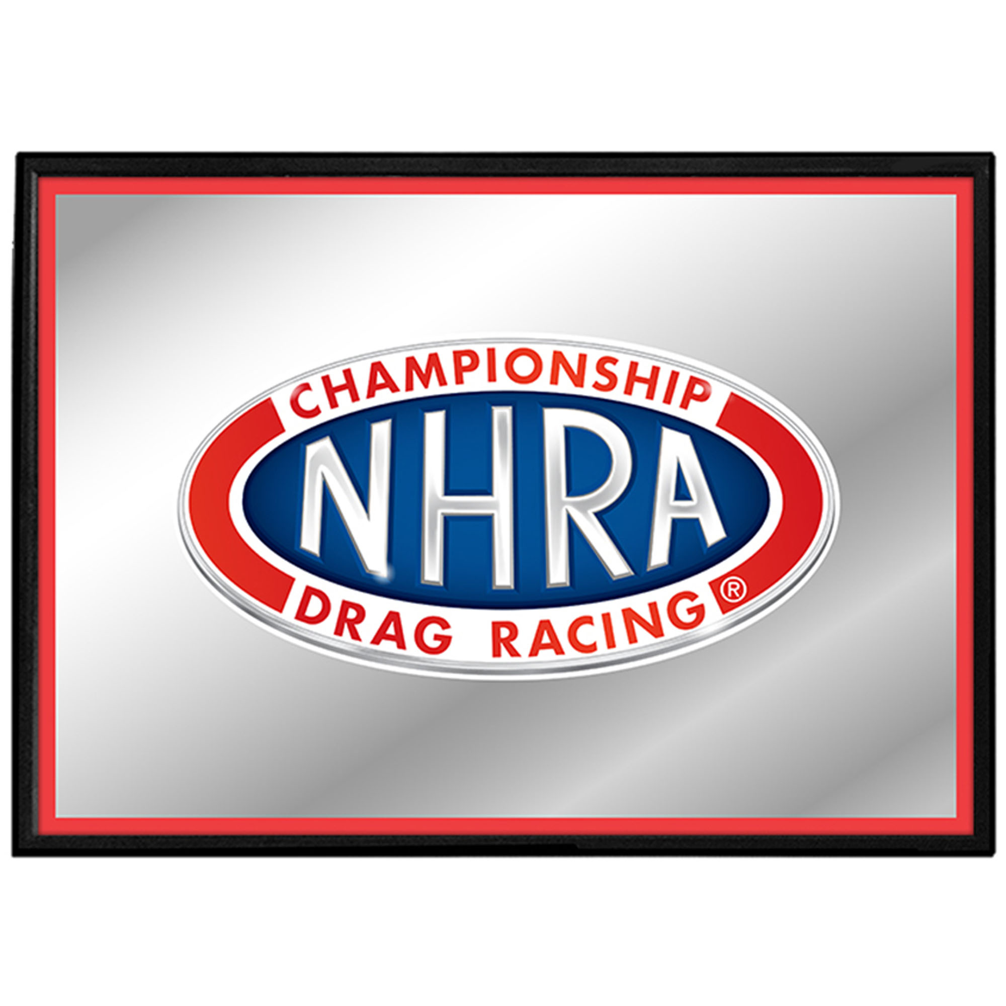 NHRA Championship Drag Racing 27" x 19" Framed Mirrored Wall Sign - Image 5