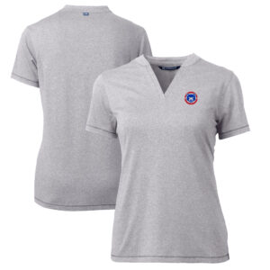 Women's Cutter & Buck  Heather Gray South Bend Cubs Forge DryTec Heathered Stretch Blade Top