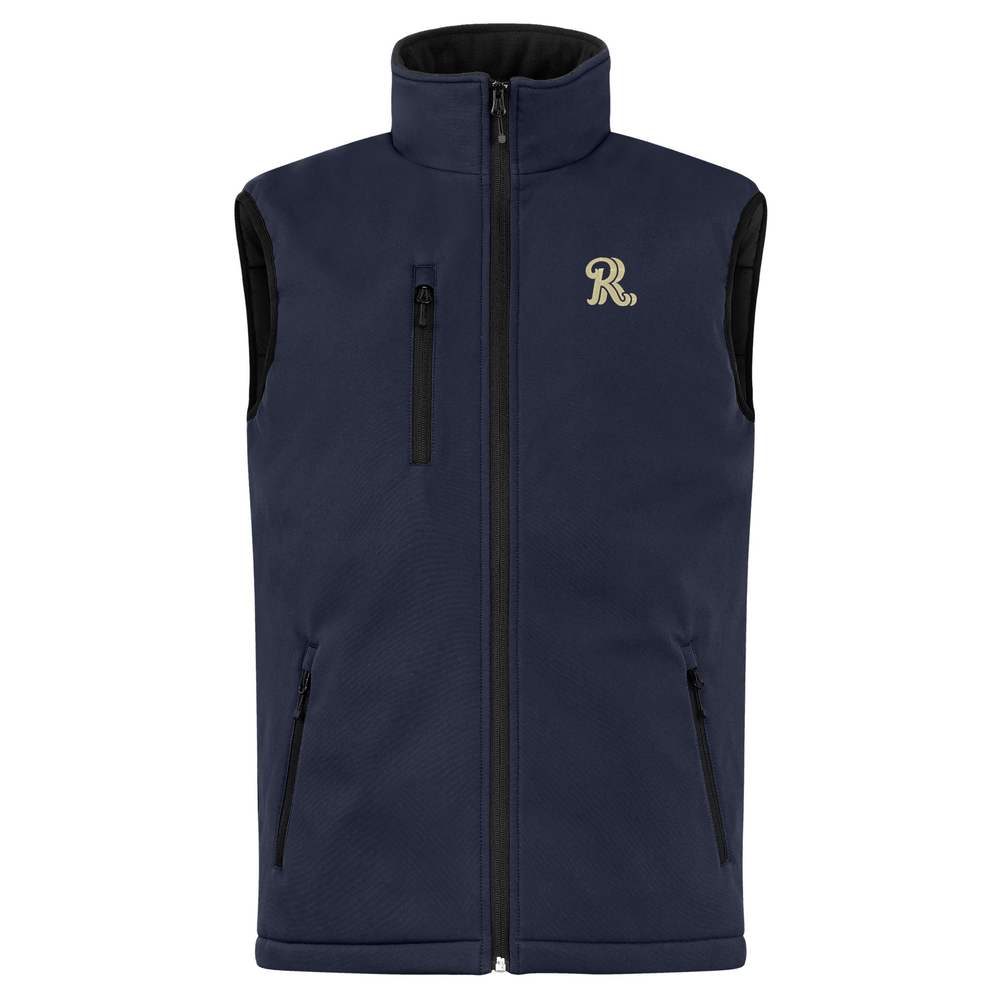 Men's Cutter & Buck Navy Frisco RoughRiders Clique Equinox Insulated Softshell Vest - Image 6