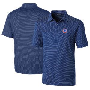 Men's Cutter & Buck  Blue South Bend Cubs Big & Tall Forge Pencil Stripe Stretch Polo