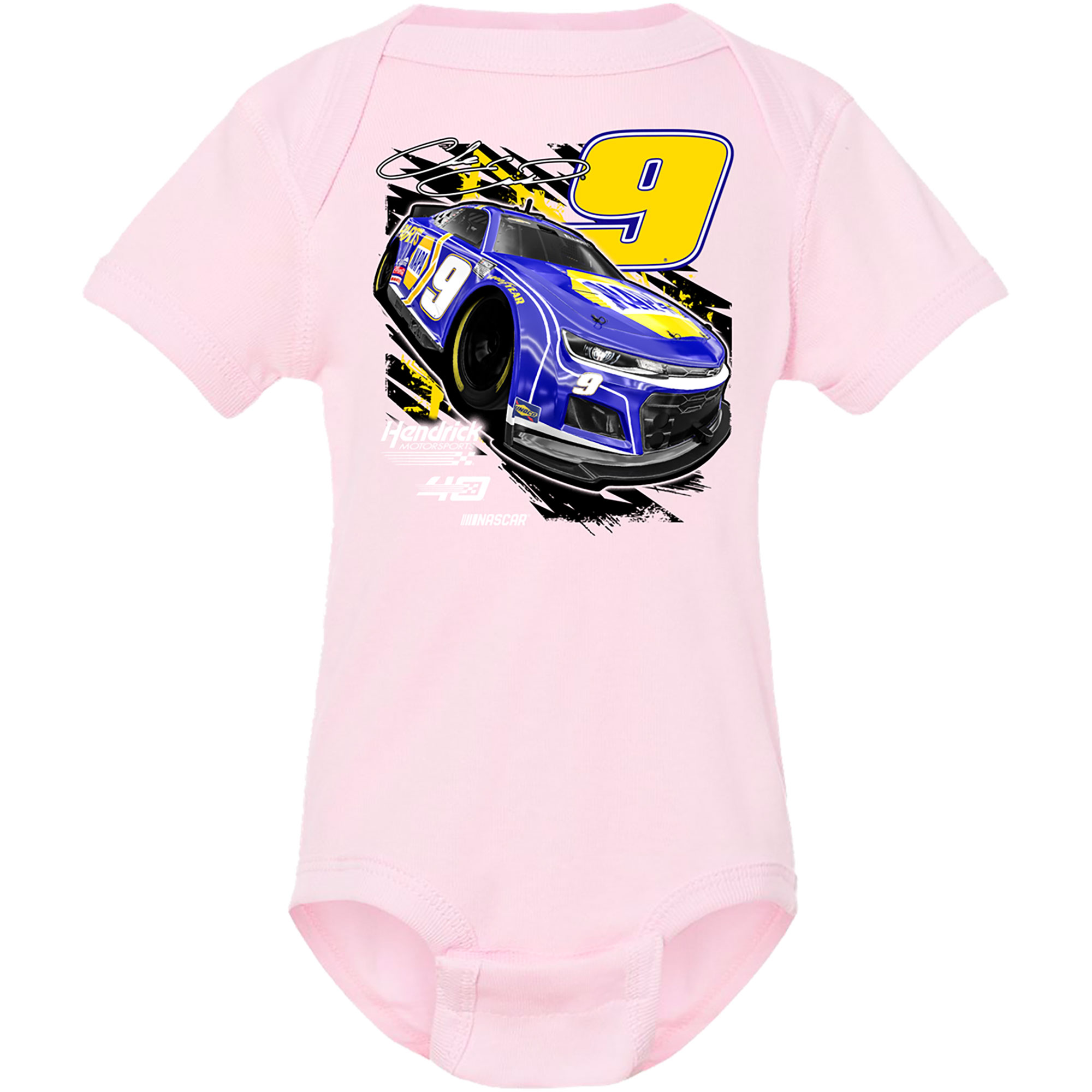 Girls Newborn & Infant Hendrick Motorsports Team Collection Pink Chase Elliott Bodysuit - Image 3