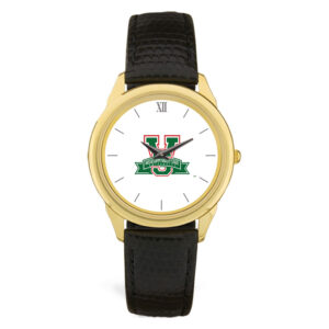Men's Black Mississippi Valley State Delta Devils Leather Watch