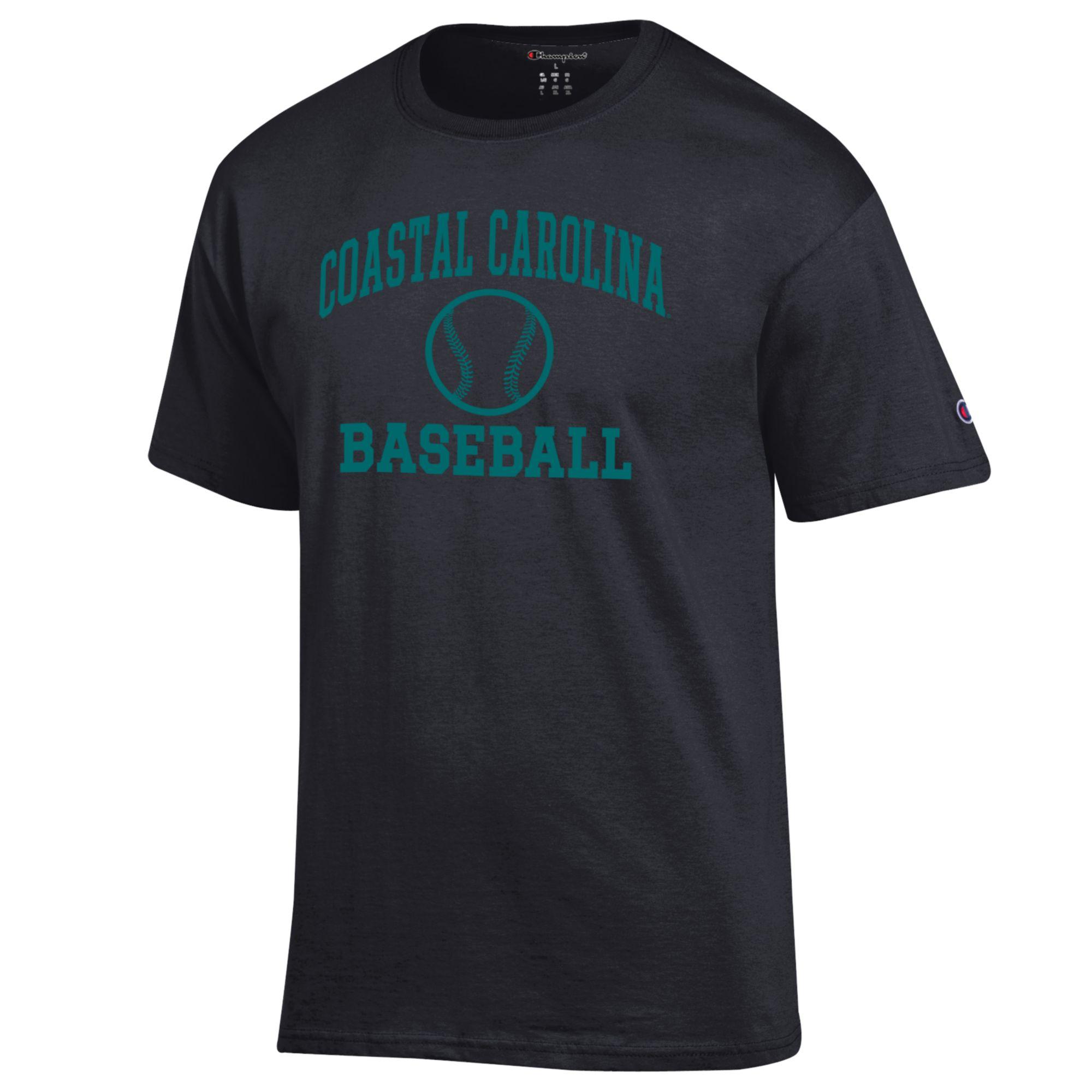 Men's Champion Black Coastal Carolina Chanticleers Icon Baseball T-Shirt - Image 6