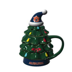 Auburn Tigers 14oz. Christmas Tree Mug With Lid