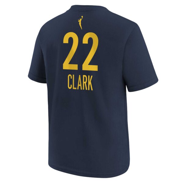 Youth Nike Caitlin Clark Navy Indiana Fever 2024 WNBA Draft Explorer Edition Player Name & Number T-Shirt - Image 7