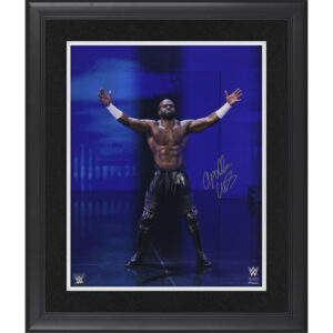 Apollo Crews WWE Autographed Framed 16" x 20" Entrance Photograph