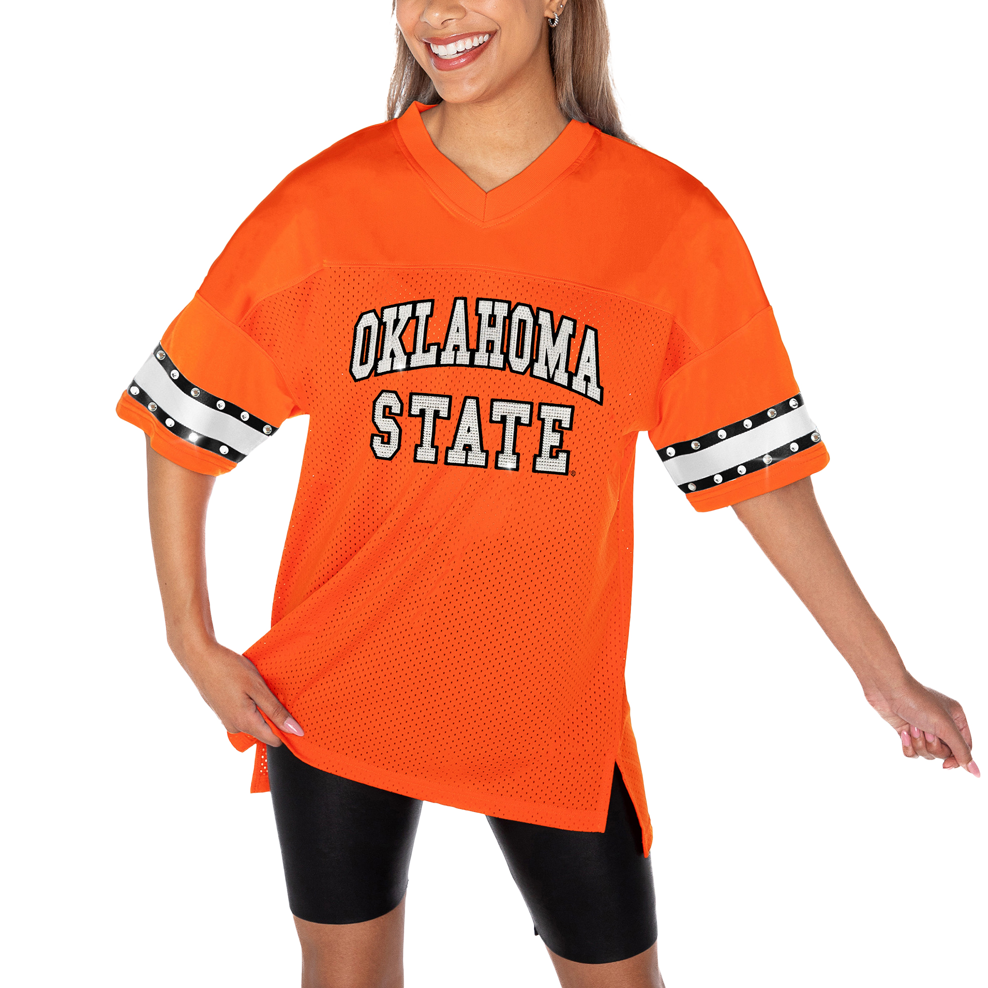 Women's Gameday Couture Orange Oklahoma State Cowboys Until Kickoff Rhinestone Fashion T-Shirt - Image 10