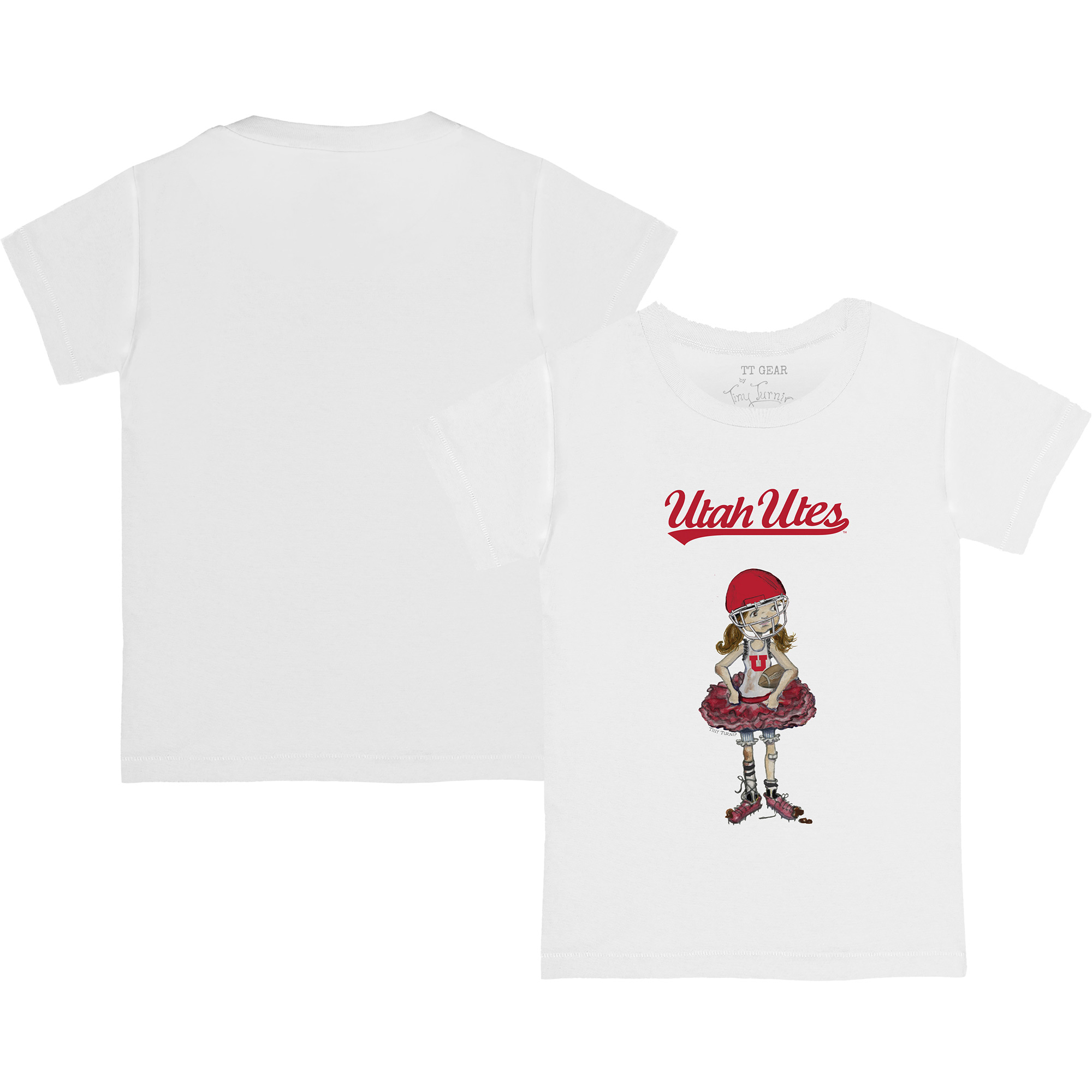 Youth Tiny Turnip White Utah Utes Babes T-Shirt