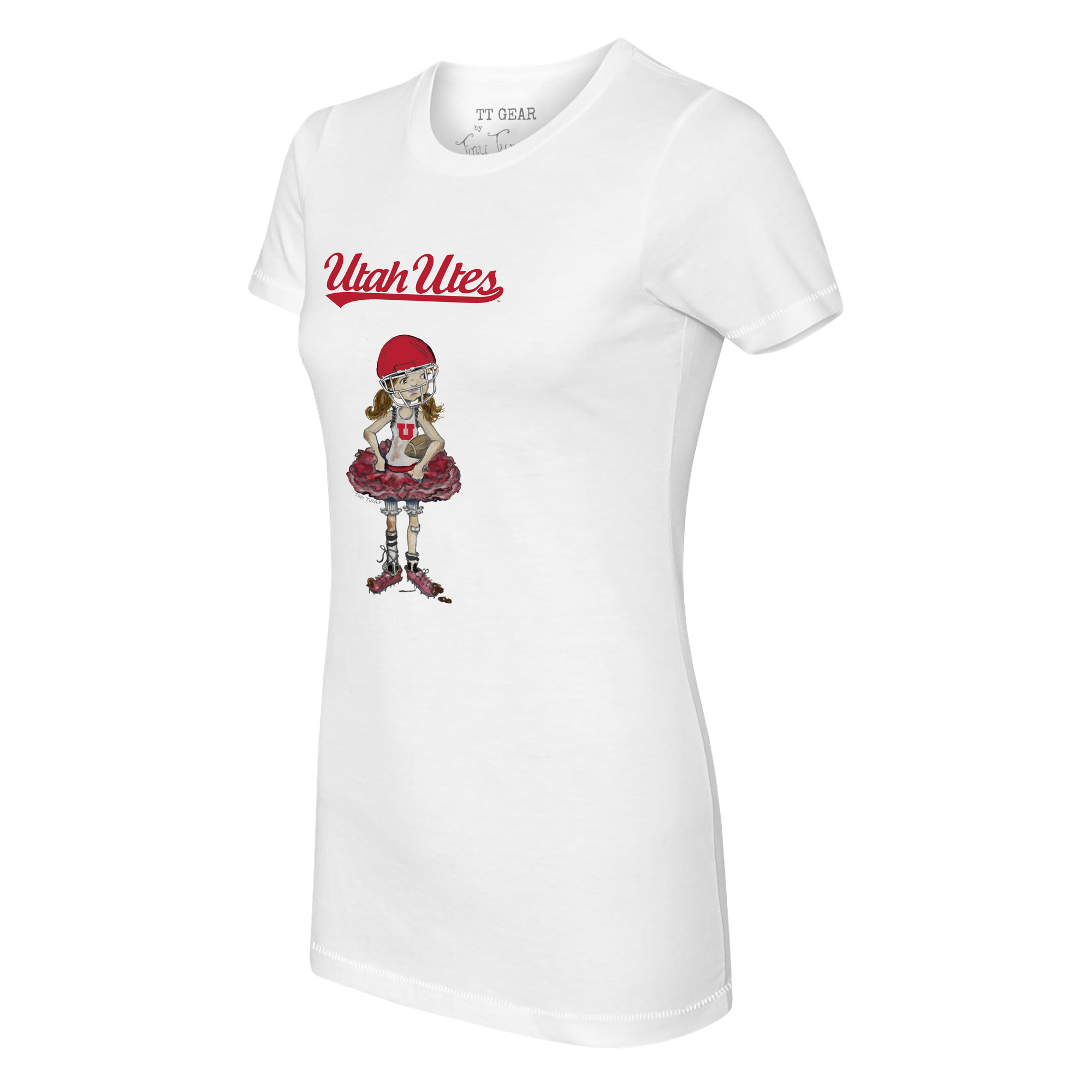 Women's Tiny Turnip White Utah Utes Babes T-Shirt - Image 6