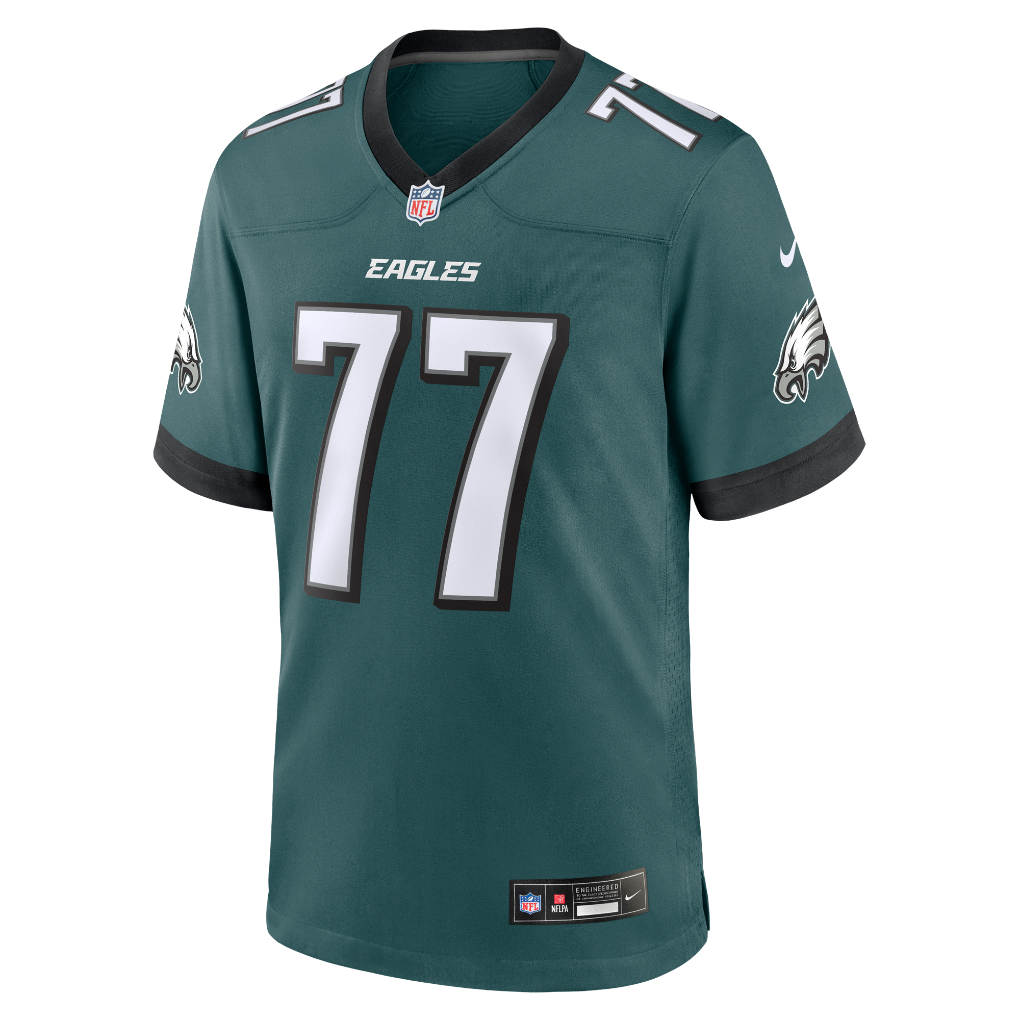 Men's Nike Mekhi Becton Sr. Midnight Green Philadelphia Eagles Game Jersey - Image 4