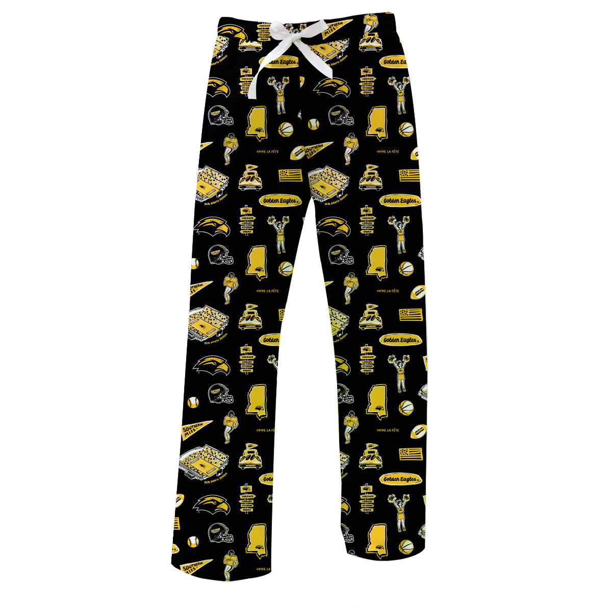 Women's Vive La Fete Black Southern Miss Golden Eagles Impressions Lounge Pants