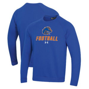 Men's Under Armour  Royal Boise State Broncos Football Rival Fleece Raglan Pullover Sweatshirt
