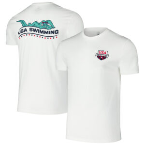 Unisex Flomotion White USA Swimming Later Gator T-Shirt