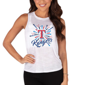 Women's Concepts Sport White Texas Rangers Infuse Tank Top