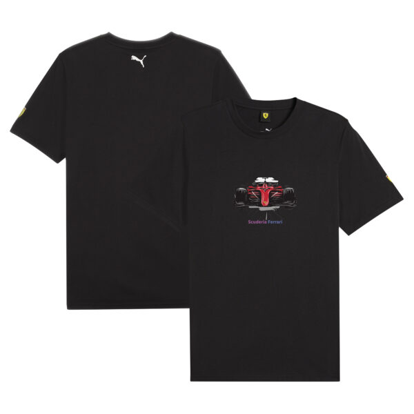 Men's Puma Black Scuderia Ferrari Race Graphic T-Shirt - Image 7