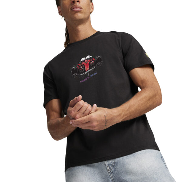 Men's Puma Black Scuderia Ferrari Race Graphic T-Shirt - Image 10