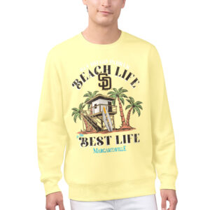 Men's Margaritaville Yellow San Diego Padres Beach Hut Graphic Pullover Sweatshirt