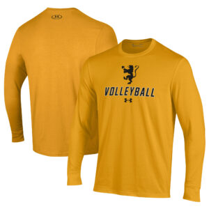 Men's Under Armour Gold St. Olaf Oles Volleyball Performance Long Sleeve T-Shirt