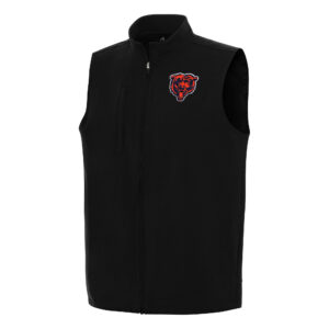 Men's Antigua  Black Chicago Bears Regard Full-Zip Vest