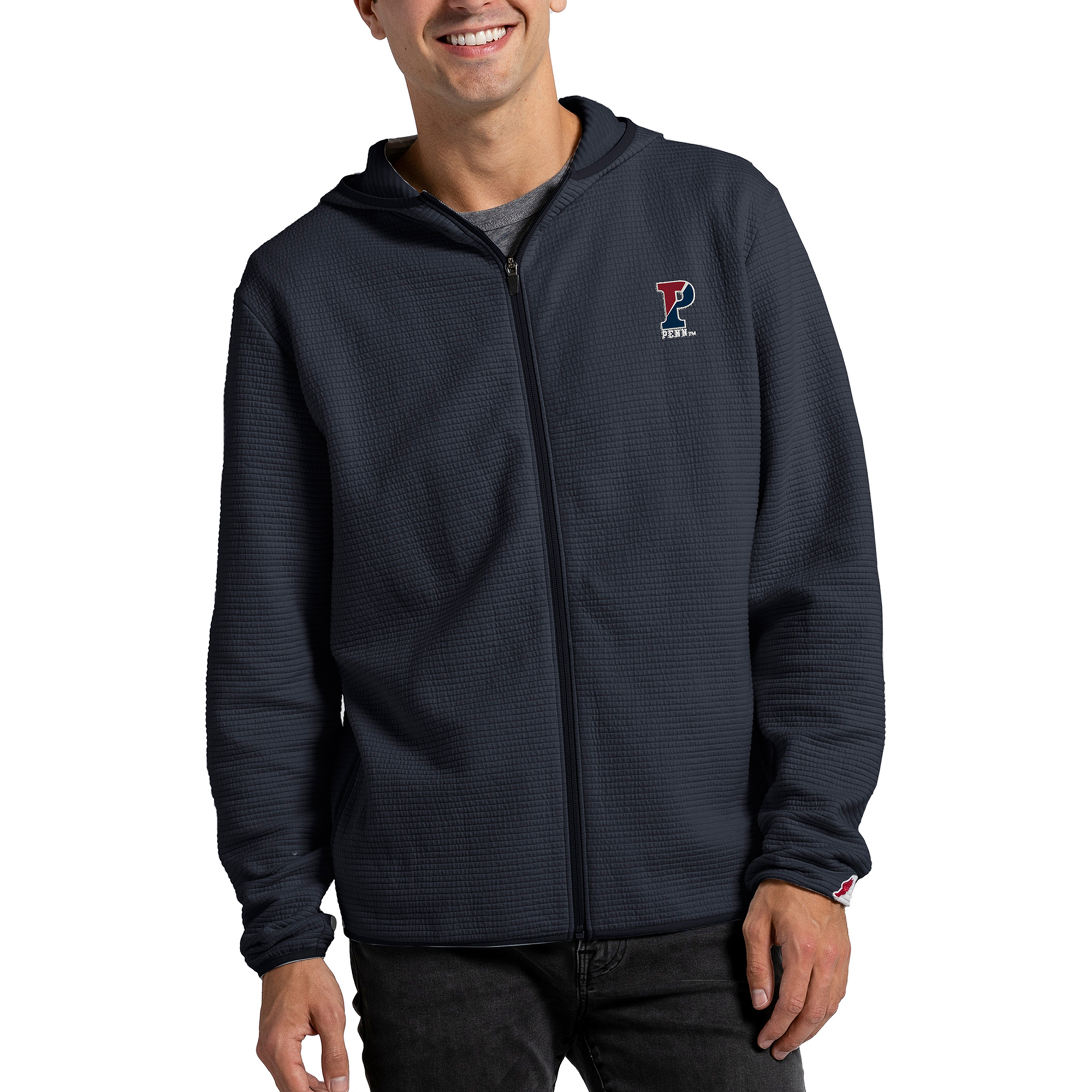 Men's League Collegiate Wear Navy Pennsylvania Quakers Summit Full-Zip Hoodie