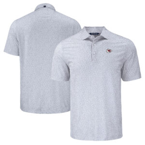 Men's Cutter & Buck Gray Kansas City Chiefs Pike Eco Flora Print Polo