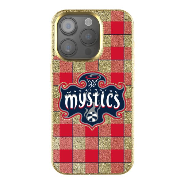 Keyscaper Washington Mystics Plaid Bling iPhone Case