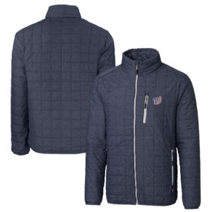 Men's Cutter & Buck Anthracite Big & Tall Washington Nationals Americana Rainier PrimaLoft Eco Insulated Full-Zip Puffer Jacket
