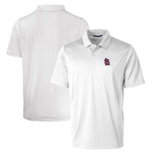 Men's Cutter & Buck  White St. Louis Cardinals Big & Tall Prospect Eco Textured Stretch Polo