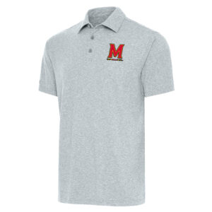 Men's Antigua  Heather Gray Maryland Terrapins Big & Tall Par 3 Polo