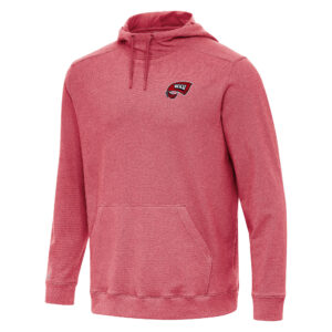 Men's Antigua Heather Red Western Kentucky Hilltoppers Cloud Pullover Hoodie