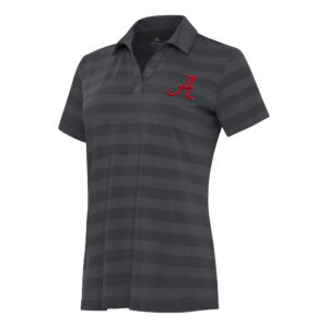 Women's Antigua Pewter Alabama Crimson Tide Tunnel Polo