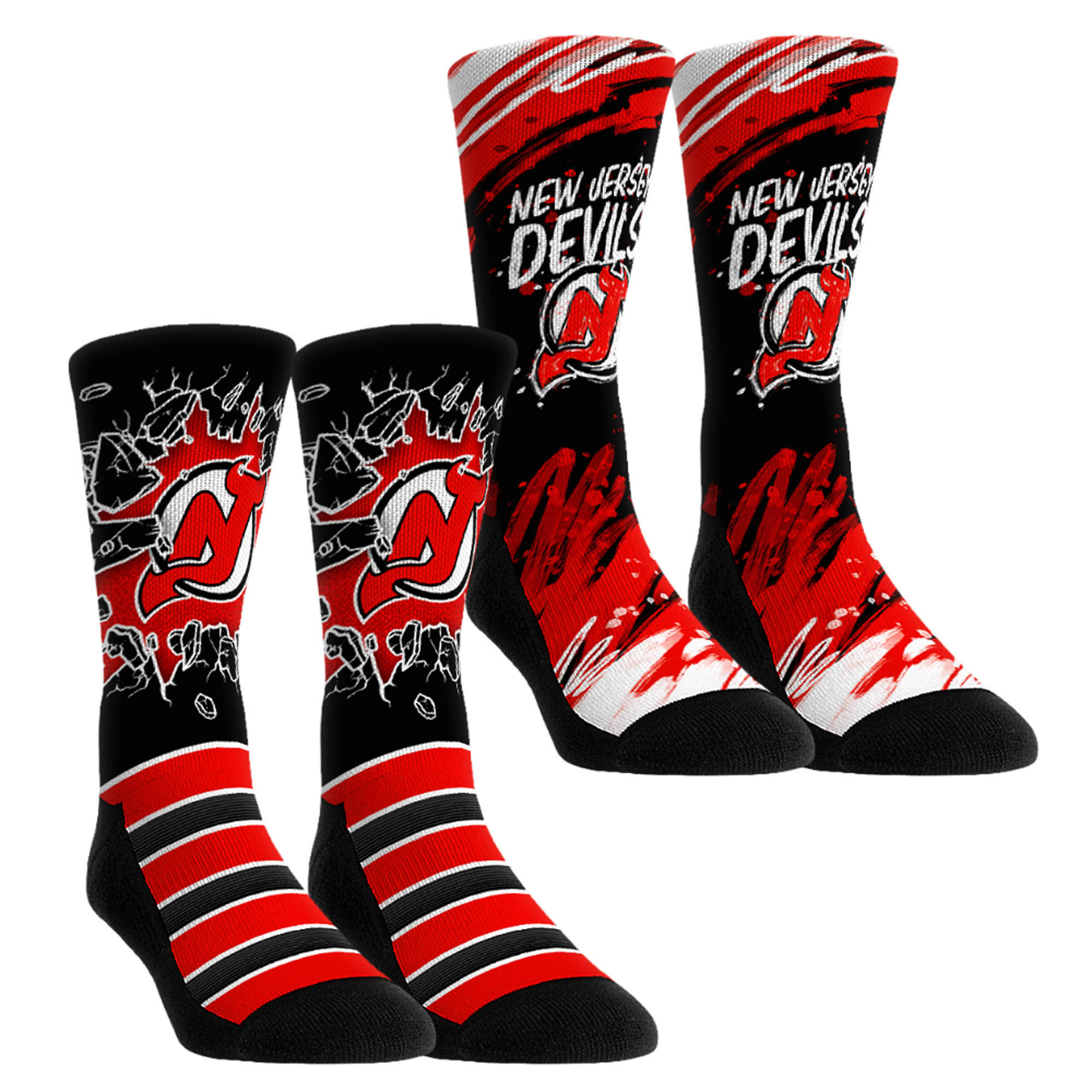 Youth Rock Em Socks New Jersey Devils Ice Breaker Two-Pack Crew Socks Set