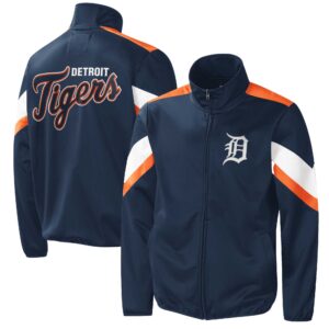 Men's G-III Sports by Carl Banks Navy Detroit Tigers Earned Run Full-Zip Jacket