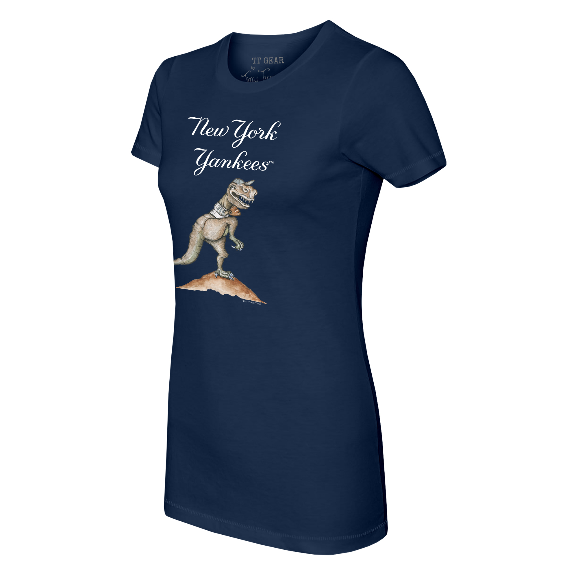 Women's Tiny Turnip Navy New York Yankees TT Rex T-Shirt - Image 6
