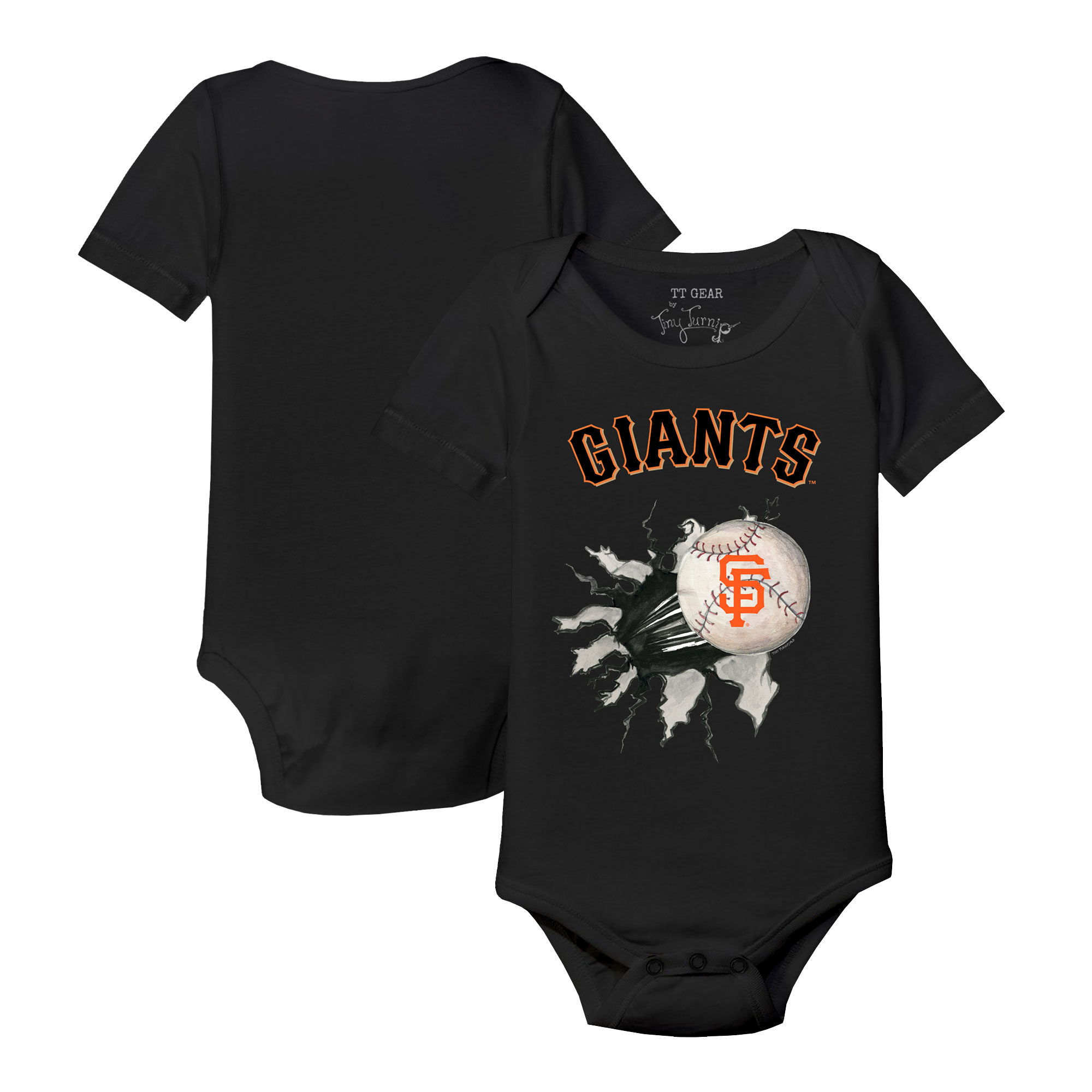 Infant Tiny Turnip Black San Francisco Giants Baseball Tear Bodysuit