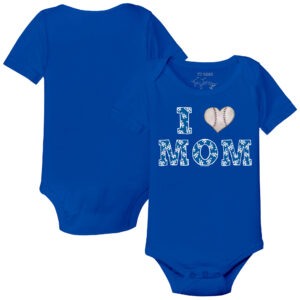 Infant Tiny Turnip Royal Los Angeles Dodgers I Love Mom Bodysuit