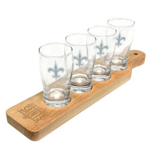 New Orleans Saints Four-Pack Beer Flight Glass Set