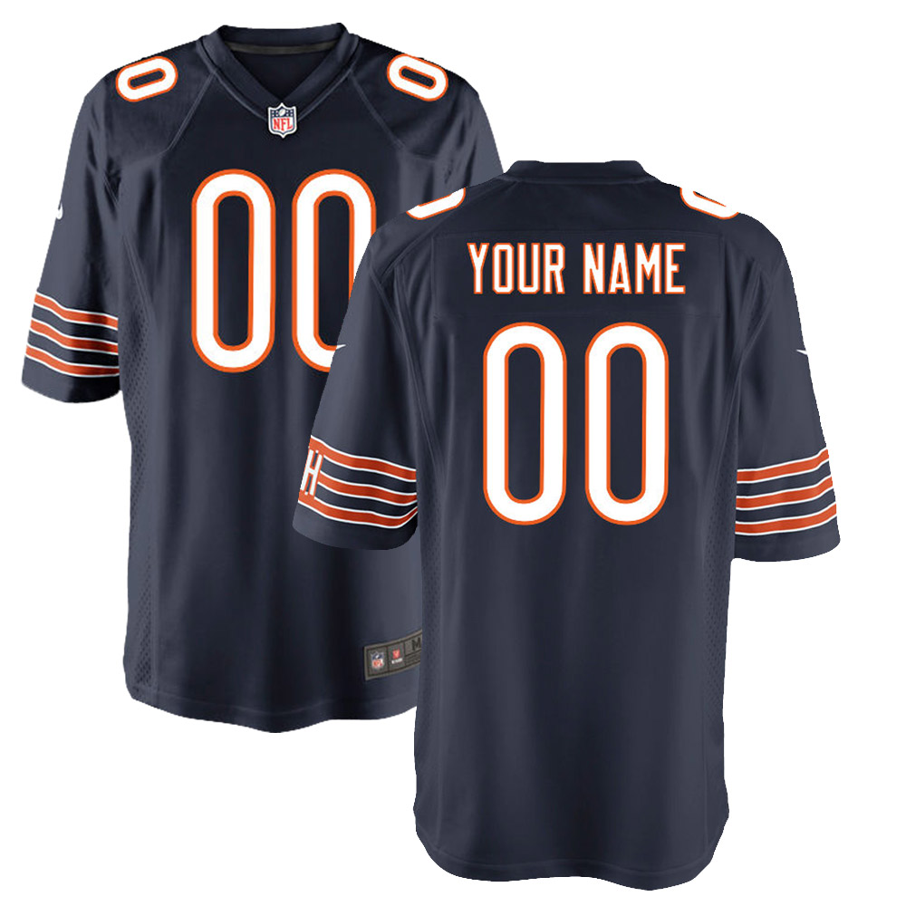 Youth Nike Navy Chicago Bears Custom Game Jersey