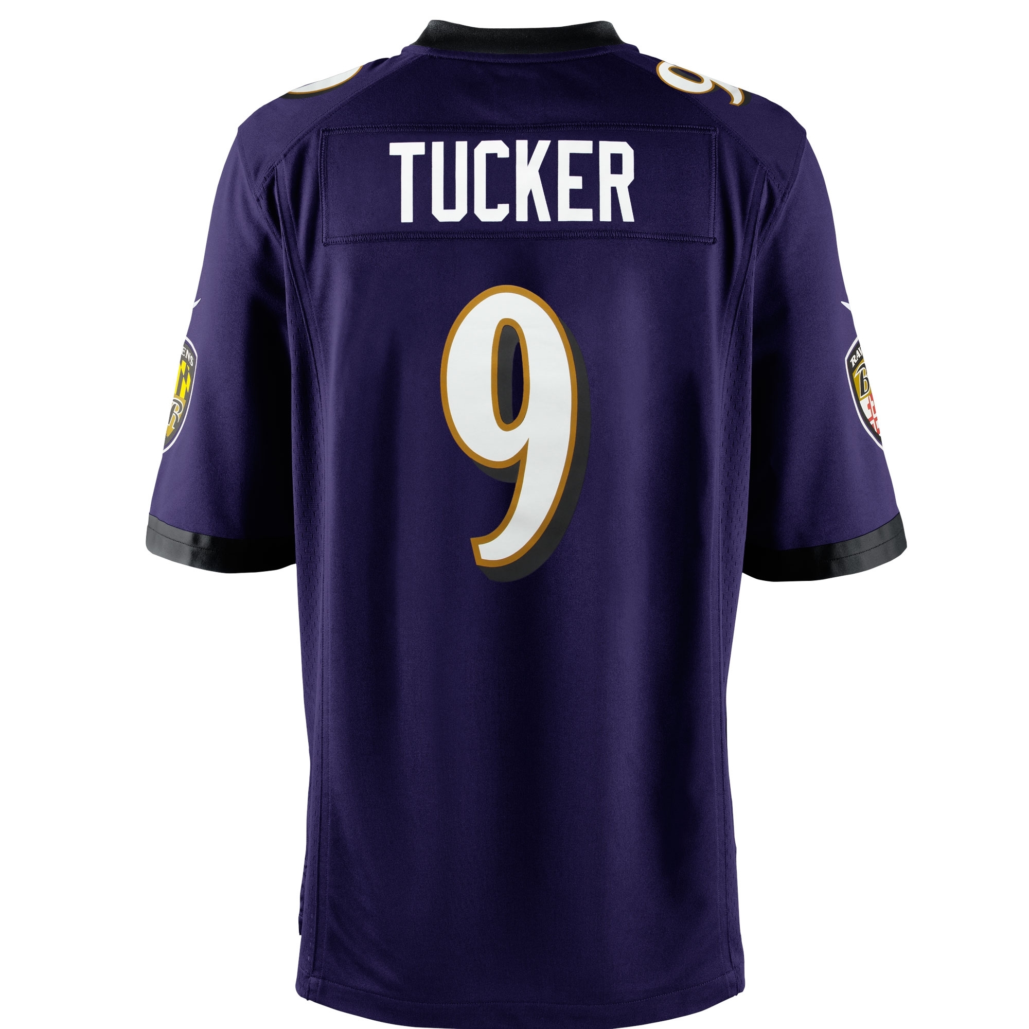 Youth Nike Justin Tucker Purple Baltimore Ravens Game Jersey - Image 8