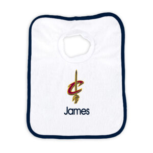Newborn & Infant White Cleveland Cavaliers Personalized Bib