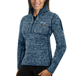 Women's Antigua Navy Maine Black Bears Fortune 1/2-Zip Pullover Sweater