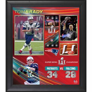 Tom Brady New England Patriots Framed 15" x 17" Super Bowl LI Champions Collage