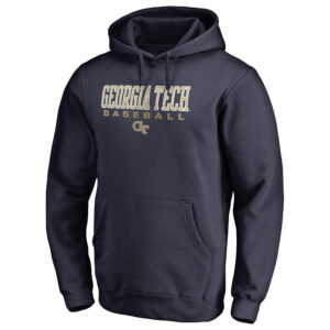 Men's Navy Georgia Tech Yellow Jackets True Sport Baseball Pullover Hoodie